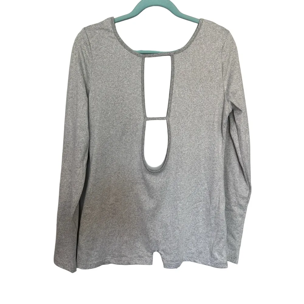 INAWLY Ladies' Solid Color Hollow Out Bodycon Jumpsuit Gray Size XL - Image 3