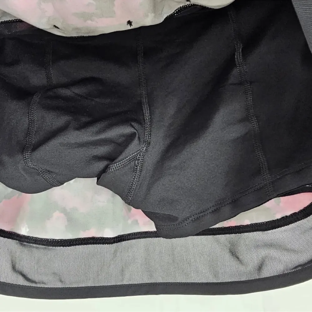 Lululemon Mini Midnight Bloom Black Deep Fuschia Print Hotty Hot II Mesh Skirt 2 - Image 6