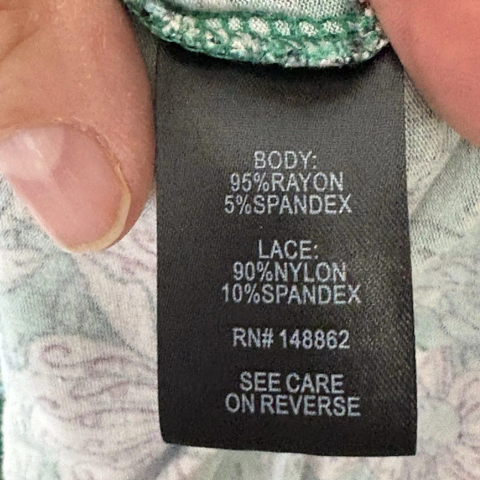 Super Soft by Torrid Knit Green Babydoll Lace Trim Short Sleeve Floral Shirt 6X - Image 8