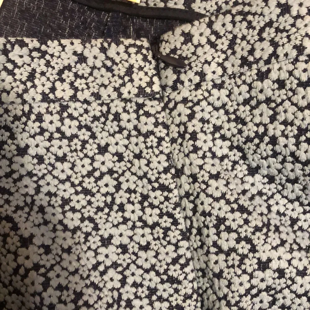 MICHAEL Michael Kors Blue Floral Chambray Pants Large - Image 6