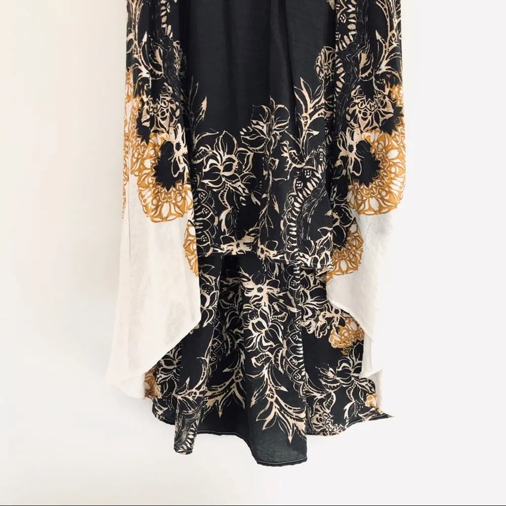 FREE PEOPLE Vintage Y2K Open Lace Back High Low Tank Mini Tea Sundress Size XS - Image 6