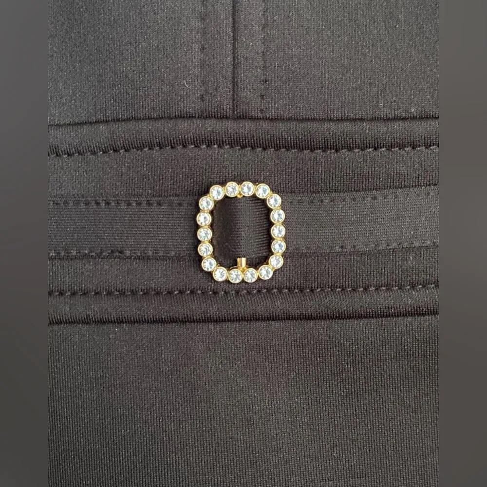 Ellen Tracy Black Cocktail Sheath Dress Holiday Evening Knee Length V Neck Sz 10 - Image 3