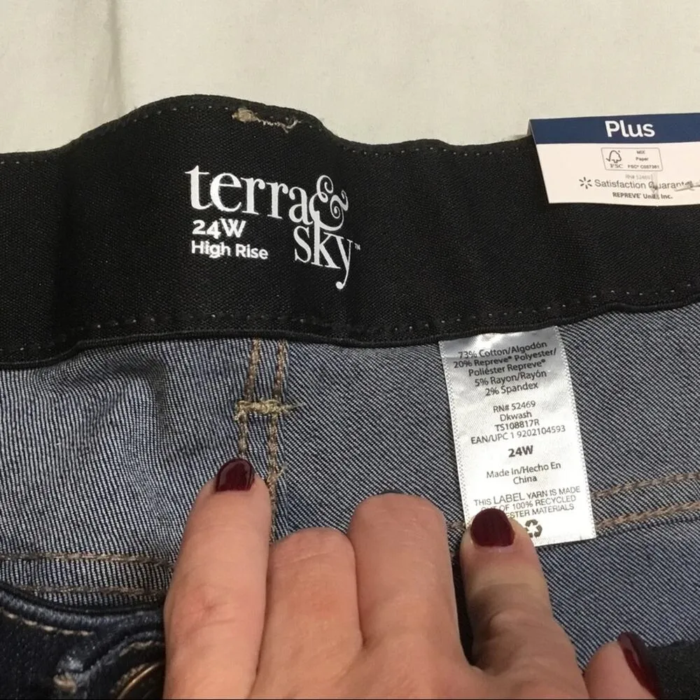 NWT Terra & Sky High Rise Capri Jeans - Image 3