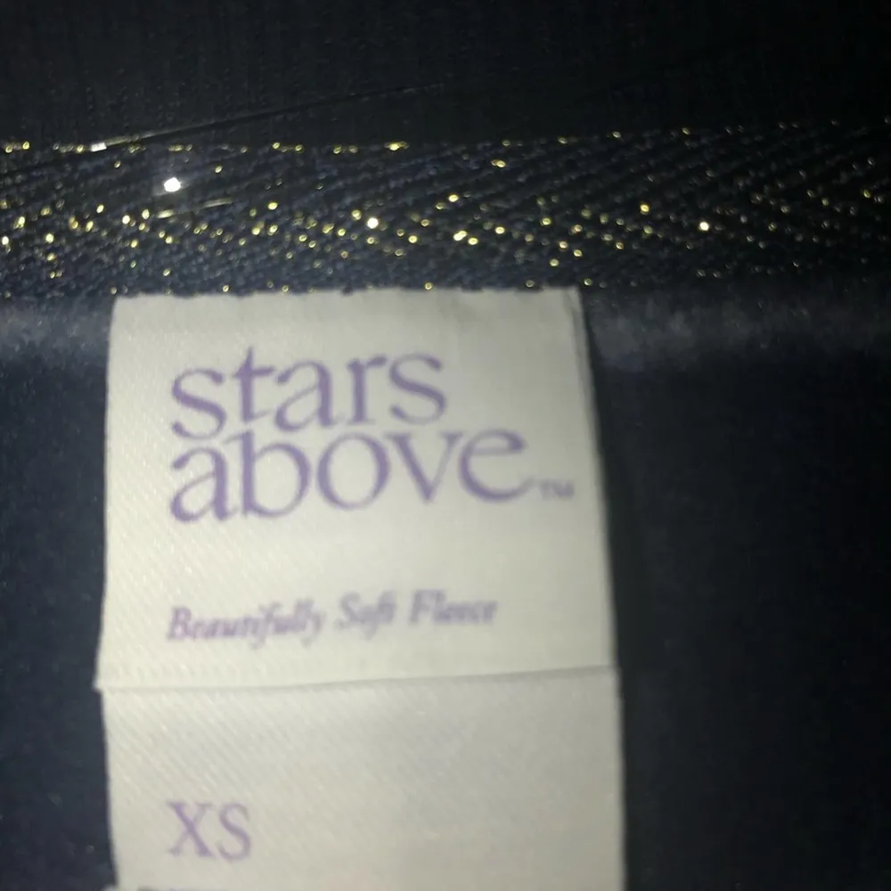 STARS ABOVE NAVY BLUE WHITES STRIPED SUPER SOFT COZY FLEECE SIZE XS - Image 3