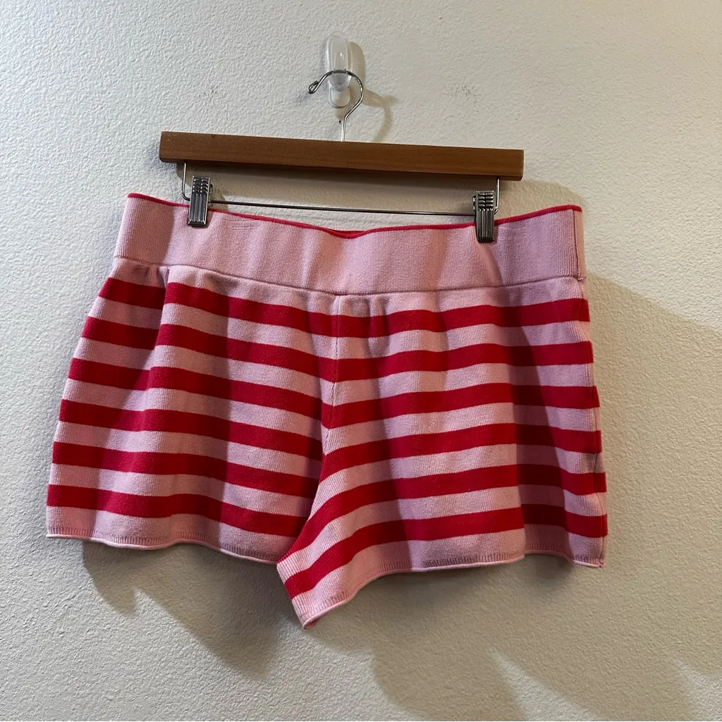 Anthropologie x Daily Practice Striped Sweater Shorts Pink Size 2X - Image 8