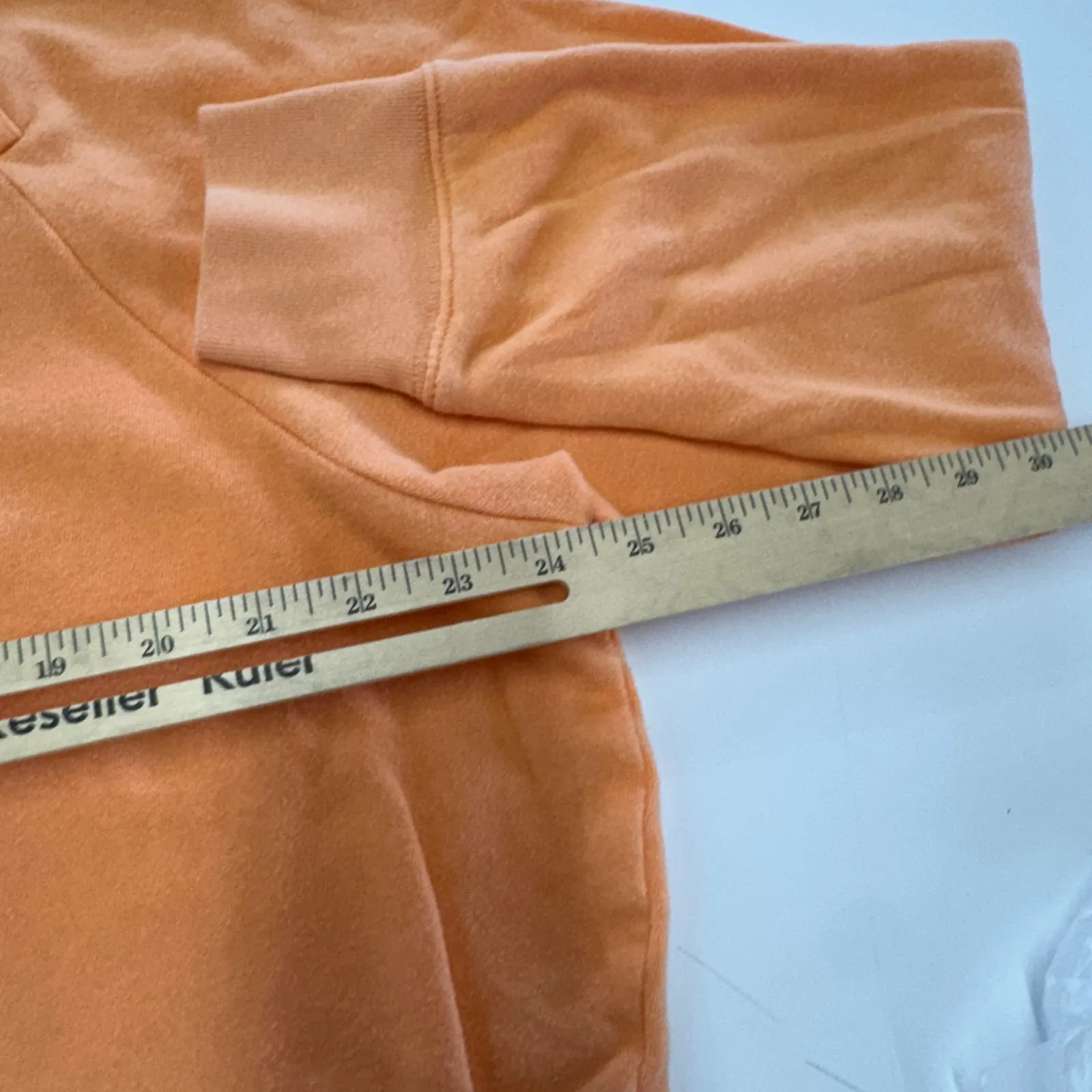 J.Crew Sweater Womens‎ X Large Orange Wide Button Collar Sweatshirt Cloudspun - Image 8