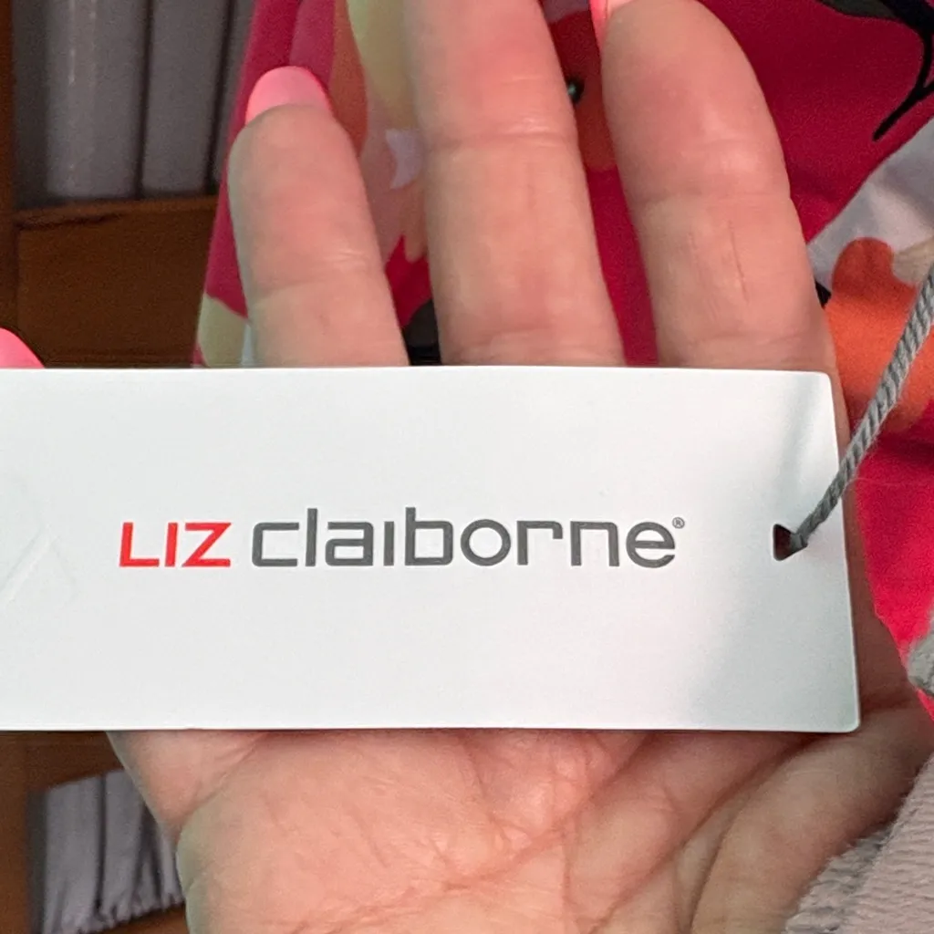 Liz Claiborne coral Floral Blouse - Image 11