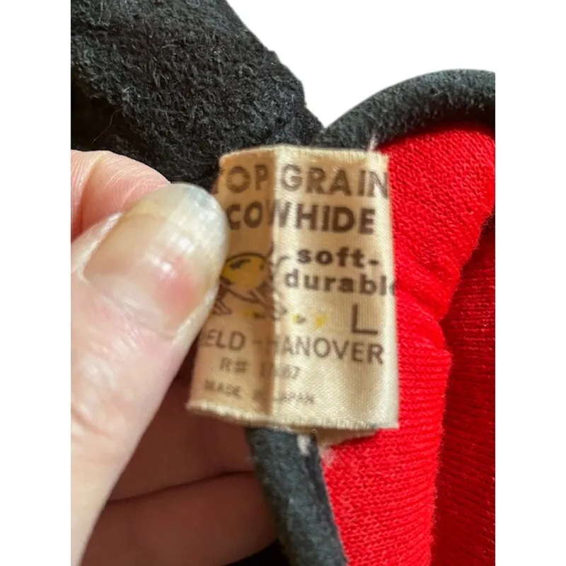 Vintage Fairfield Hanover Black Cowhide Leather Mittens Ladies’ Large - Image 3