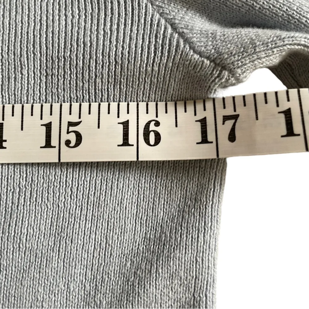 Brandy Melville Shrug Top Y2K Baby Blue Ribbed Long Sleeves Button Up One Size - Image 8