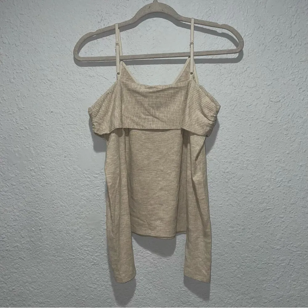 Jonathan Simkhai Womens Piper Off The Shoulder Ribbed Pullover Top XS - Image 9