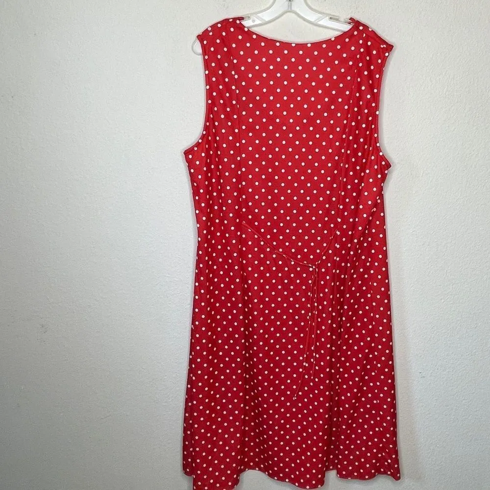 By Yakko Polka Dot‎ Dress Red Size L - Image 3