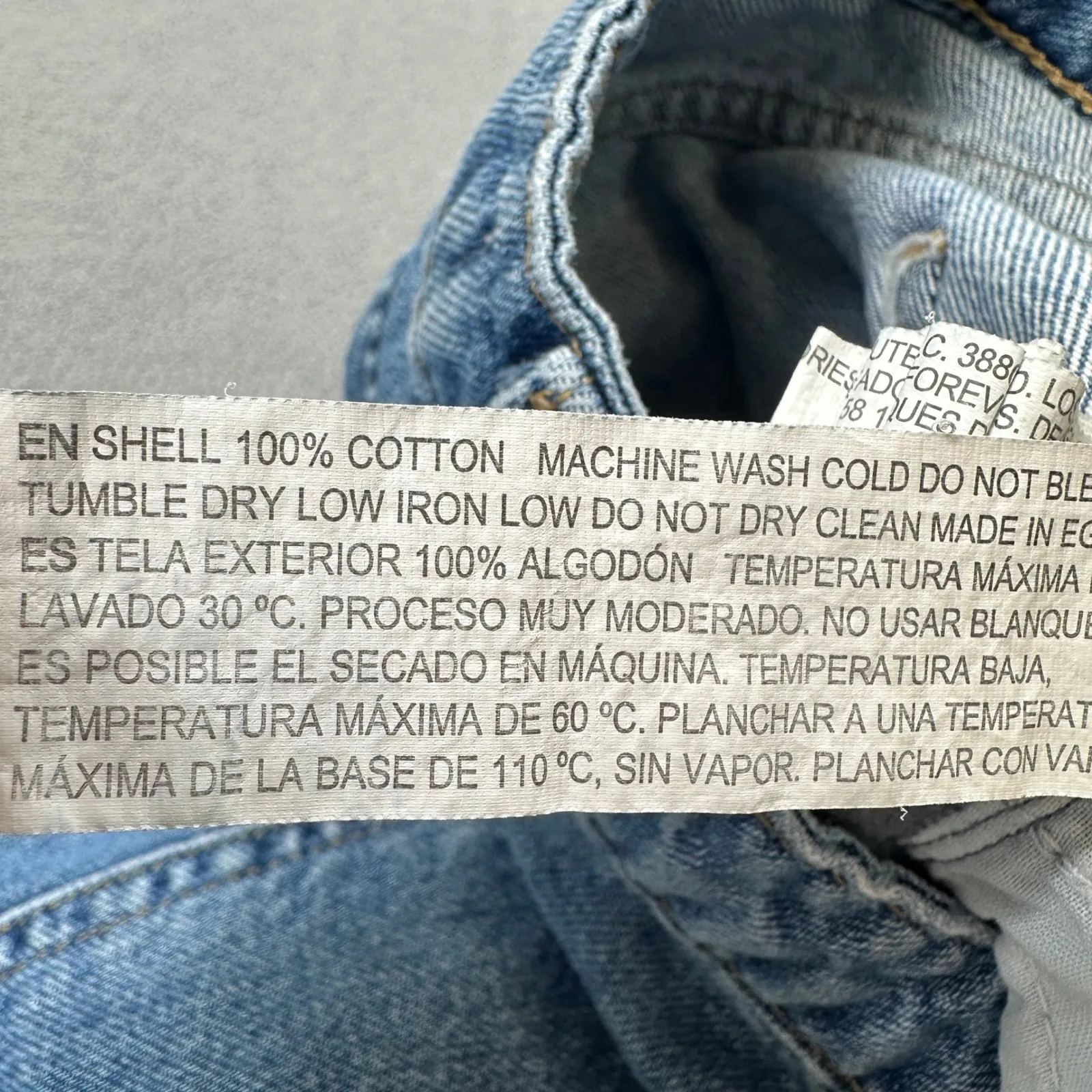 Forever 21 Denim Jean Shorts Blue 28 Womens High Rise Cutoff Ripped Frayed Hem - Image 7