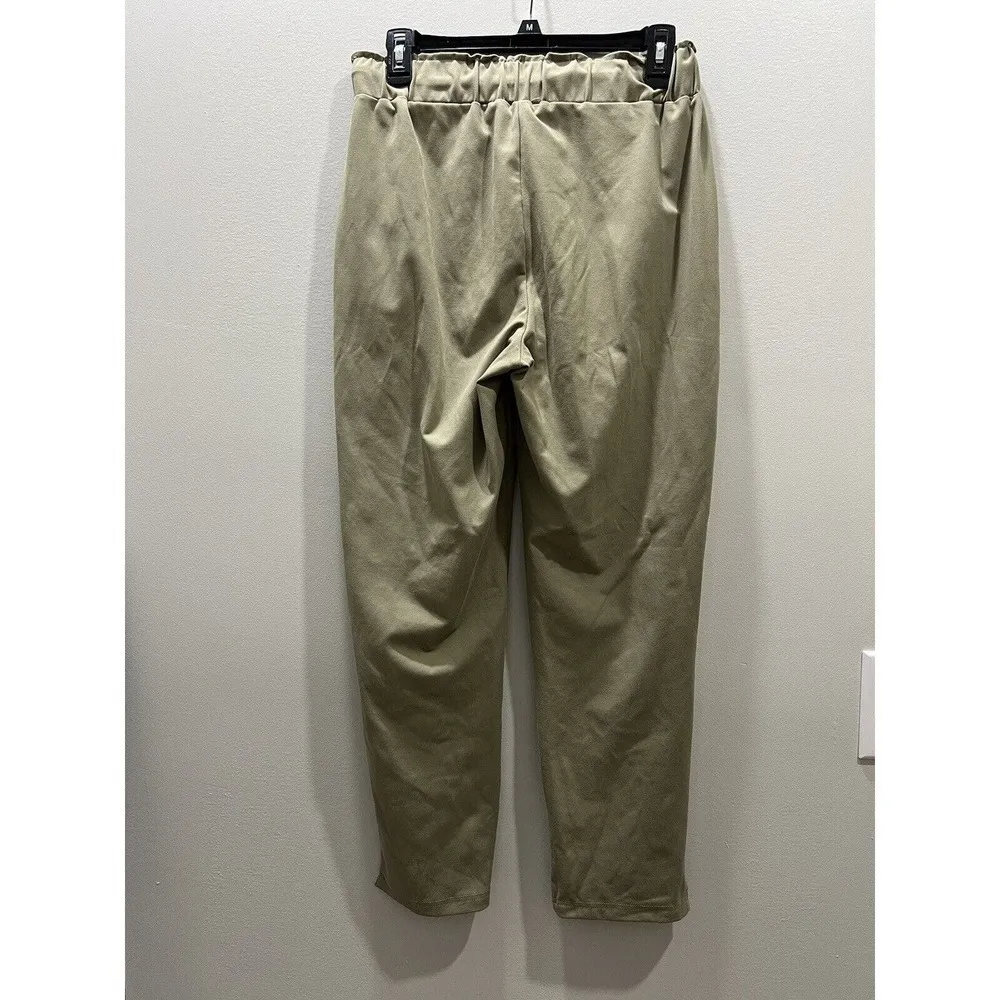 Joie ‎ Drawstring Pull On Tapered Pants Womens Large High Rise Size Medium Olive - Image 3