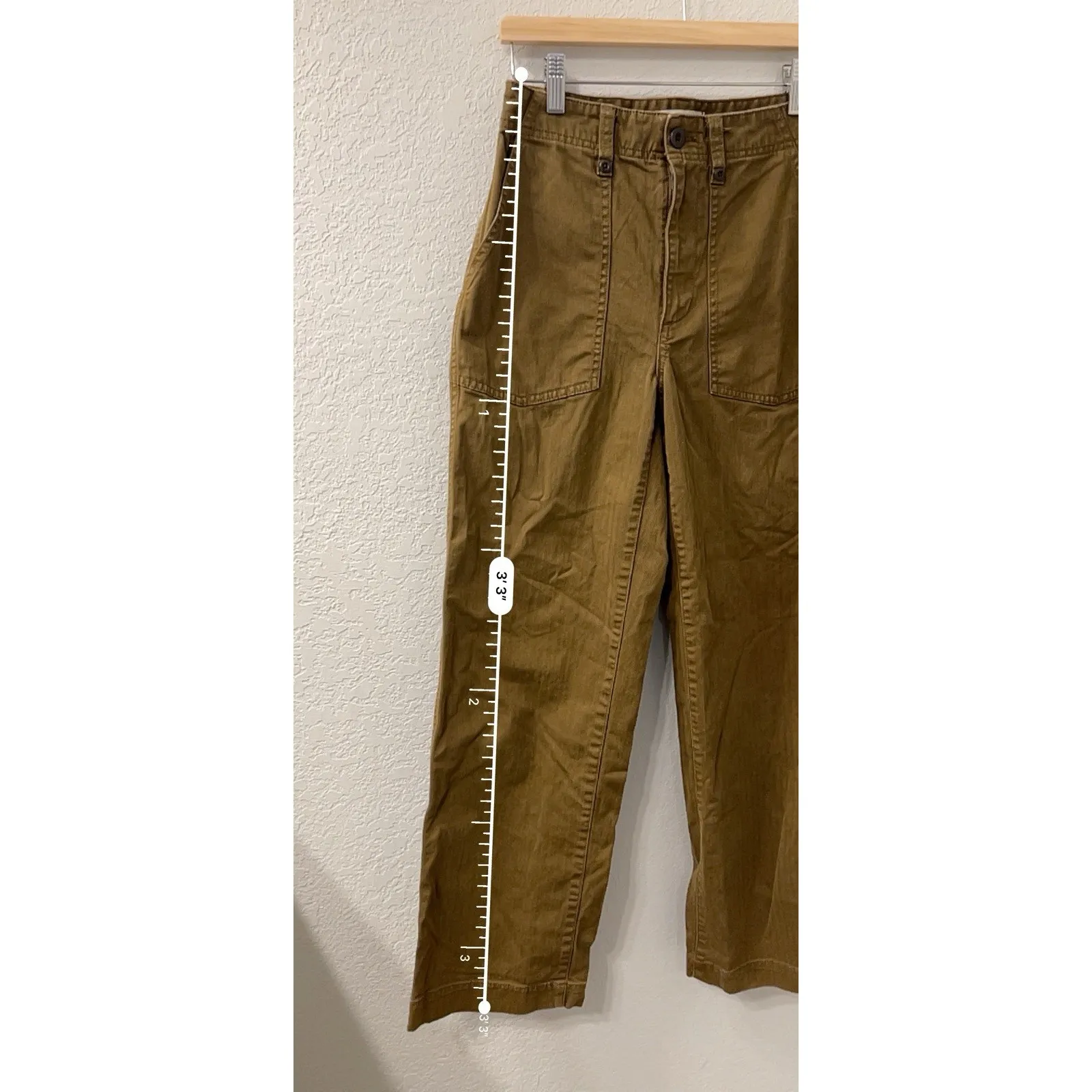 Madewell‎ The Perfect Vintage Wide-Leg Cargo Pant Utility  Sz 26 - Image 4