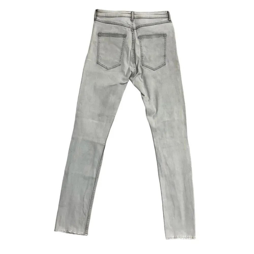 H&M Divided Women Size 12 Gray High Waist Stretch Pants Jeans 29-166 - Image 5