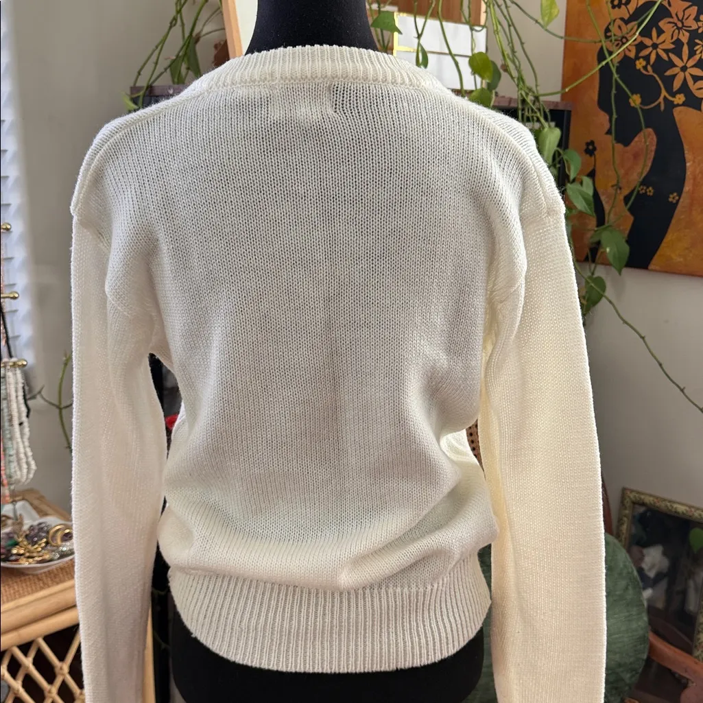 Vintage 70s Disney Character Fashions Mickey Mouse V-Neck Sweater - Image 2