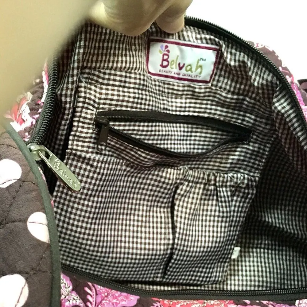 Belvah Quilted duffle bag Pink - Image 8