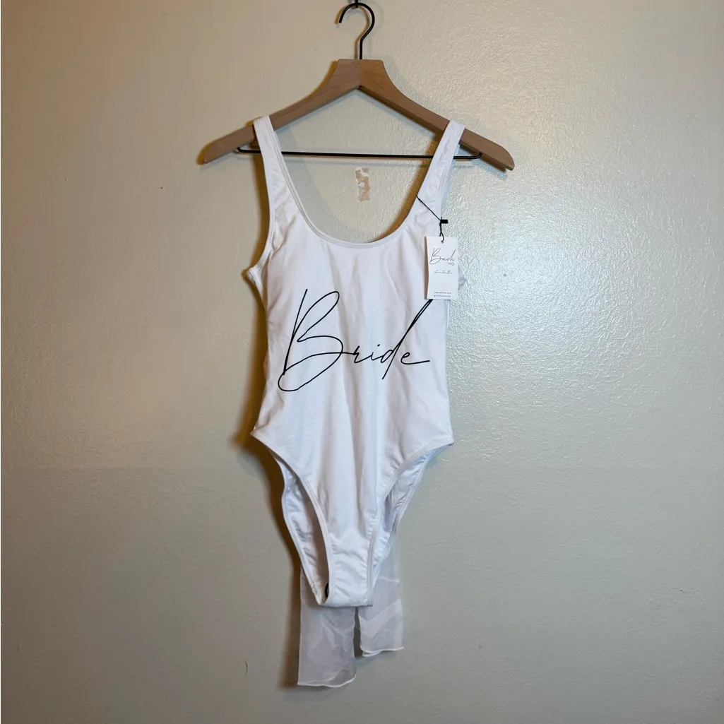 Bach HQ™ Bride Swimsuit with Bow White Size XS - Image 3
