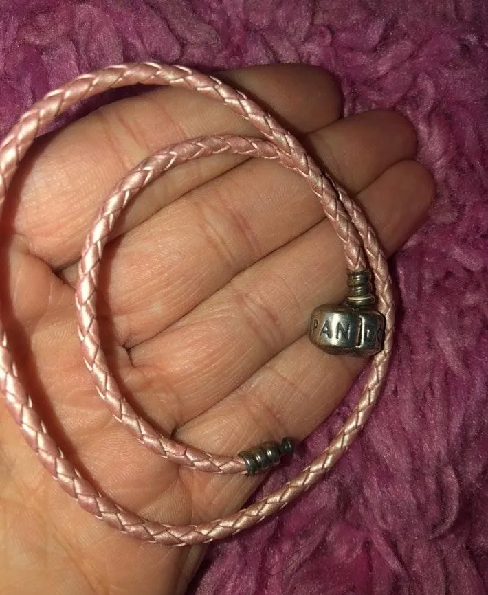 Pandora Pink Leather Bracelet - Image 3