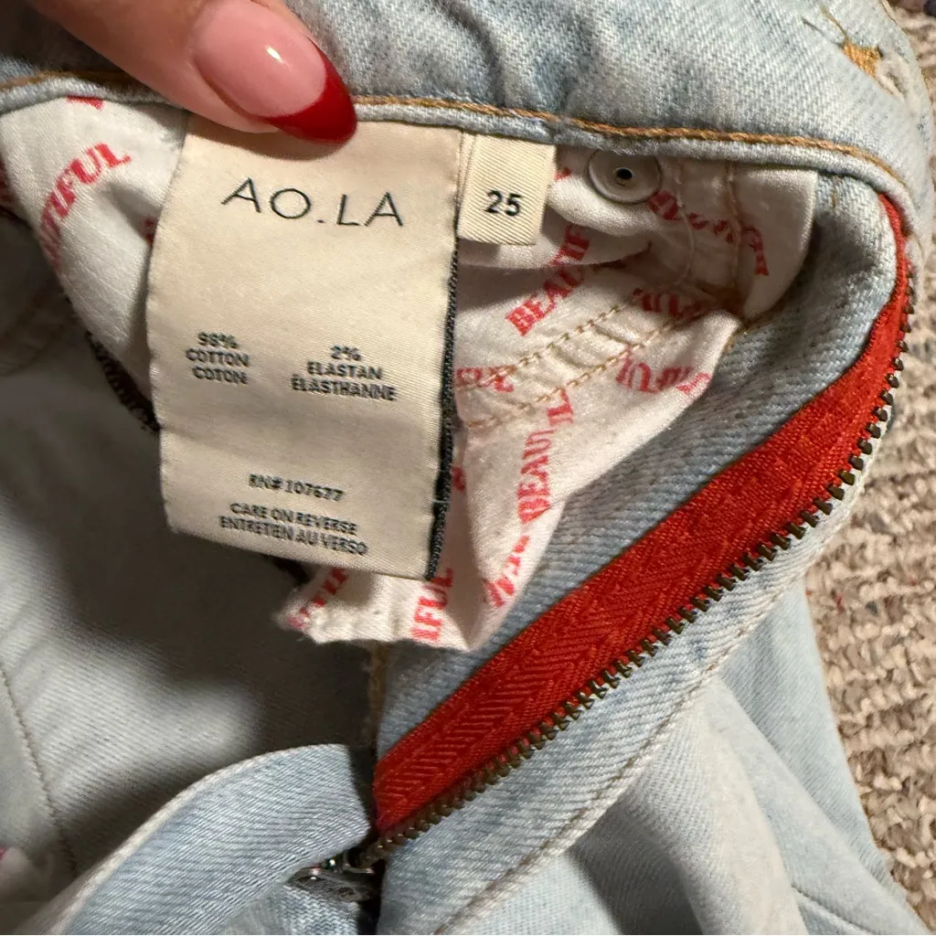 Alice+Olivia Light Wash High Rise Bell Bottom Flare Jean in Space Oddity Size 25 - Image 10