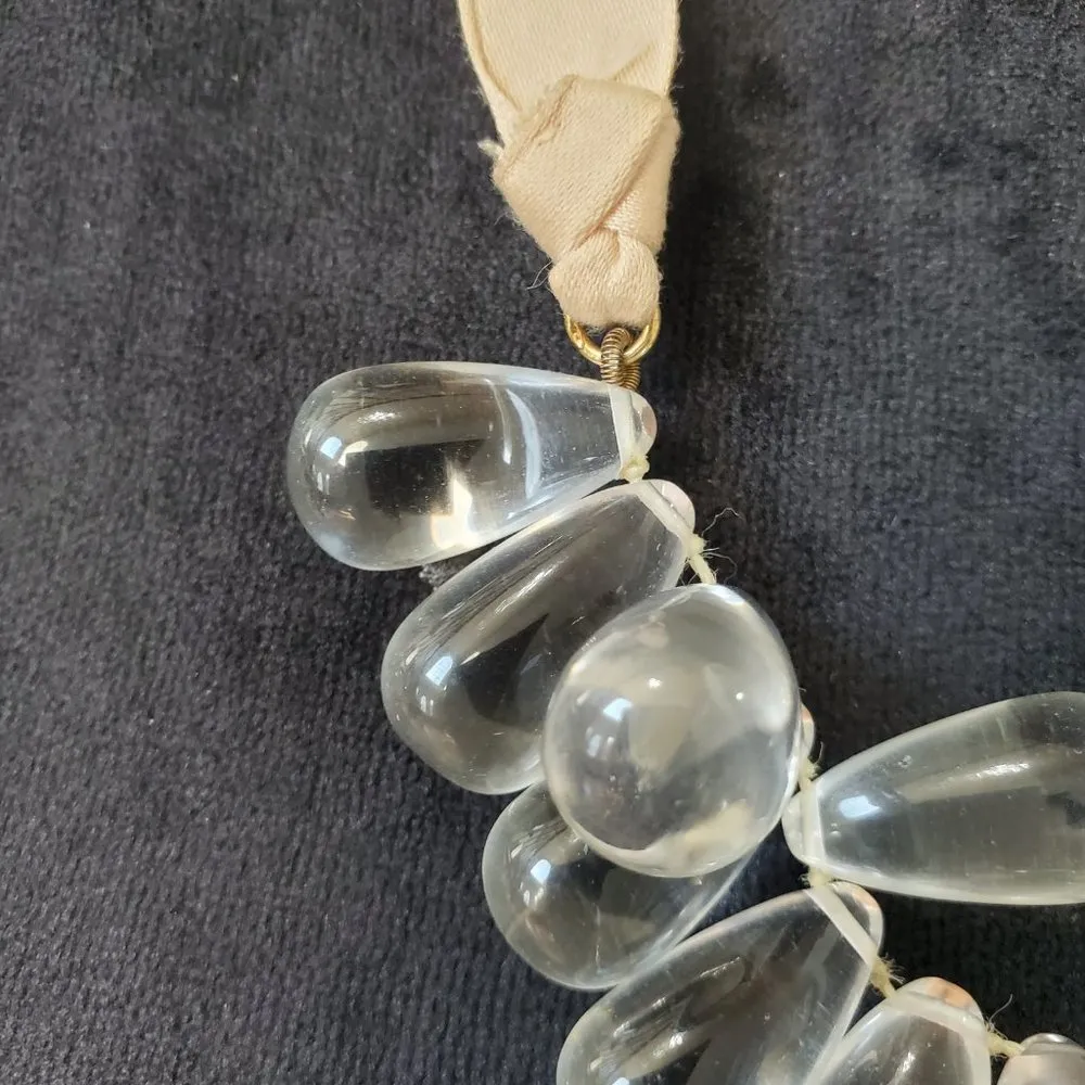 J.Crew Women's Crystal Beads Collar Necklace Fashion Jewelry Necklace White - Image 7