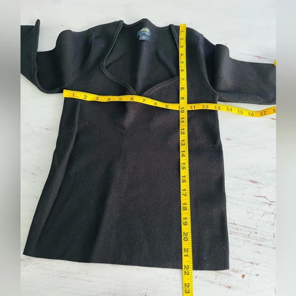 Anthropologie Maeve Sweetheart Sweater in Black Size Small NWOT $98 - Image 5