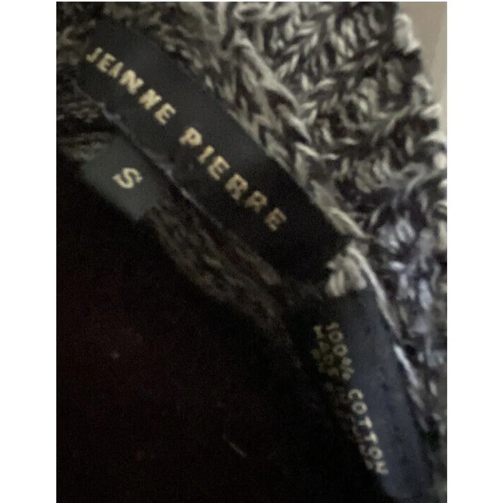 Jeanne Pierre Small Black White Pullover Sweater Fall Pumpkin Patch Winter - Image 6