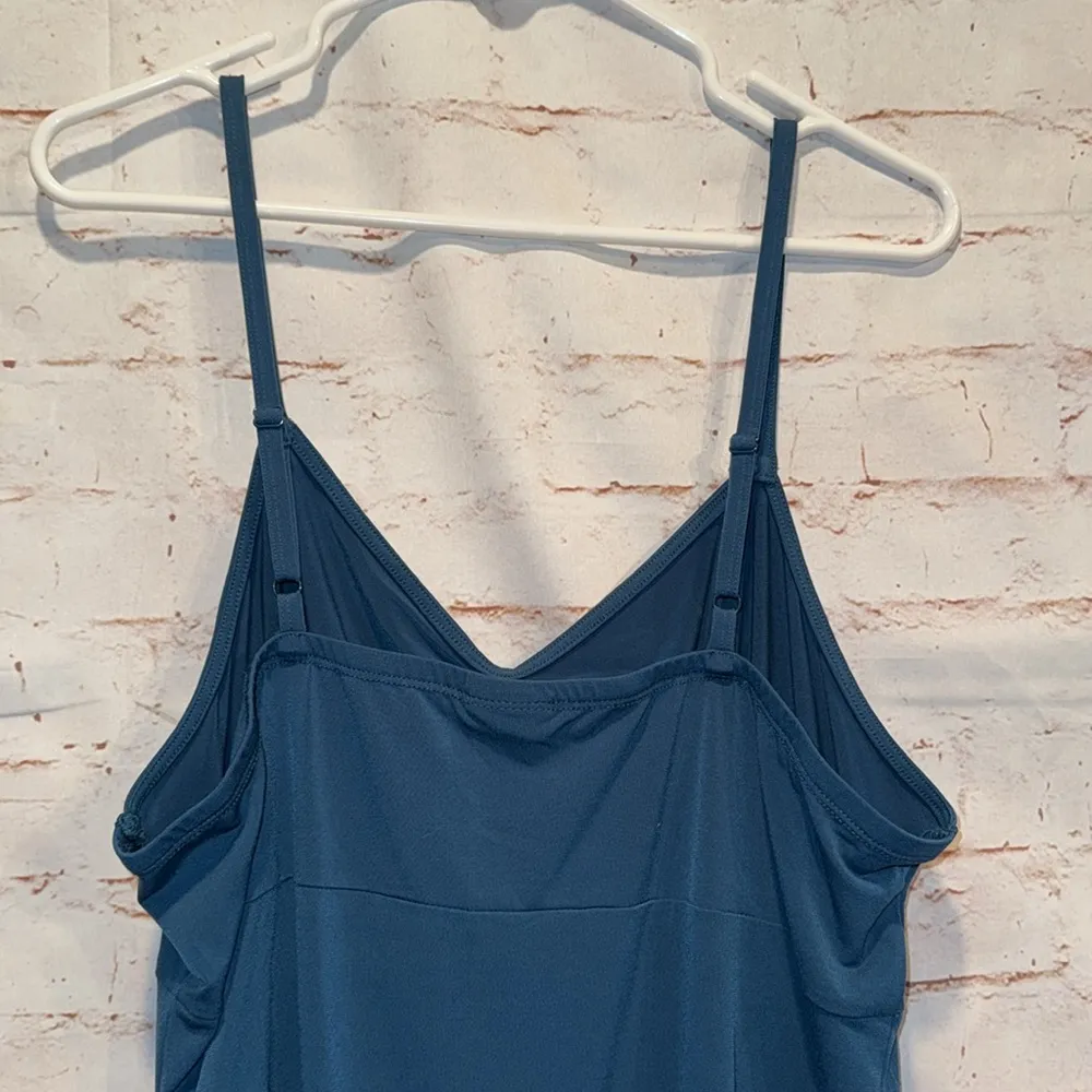 Torrid teal body suit 2 tank adjustable straps fitted deep neckline stretch plus - Image 5