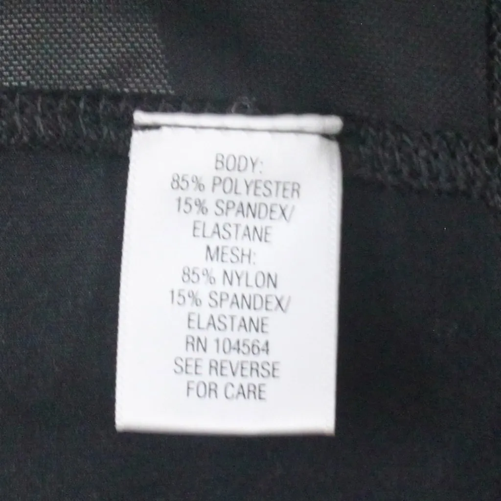 GAIAM Black Faux Brocade Embellished Crossback Back Clasp Sports Bra Small - Image 7