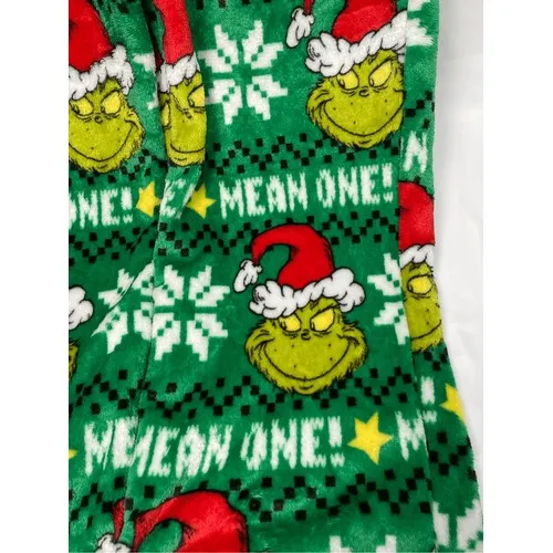 NWT Dr. Seuss Grinch "Mean One" Green‎ Fleece Lounge Pants Women's S - Image 8
