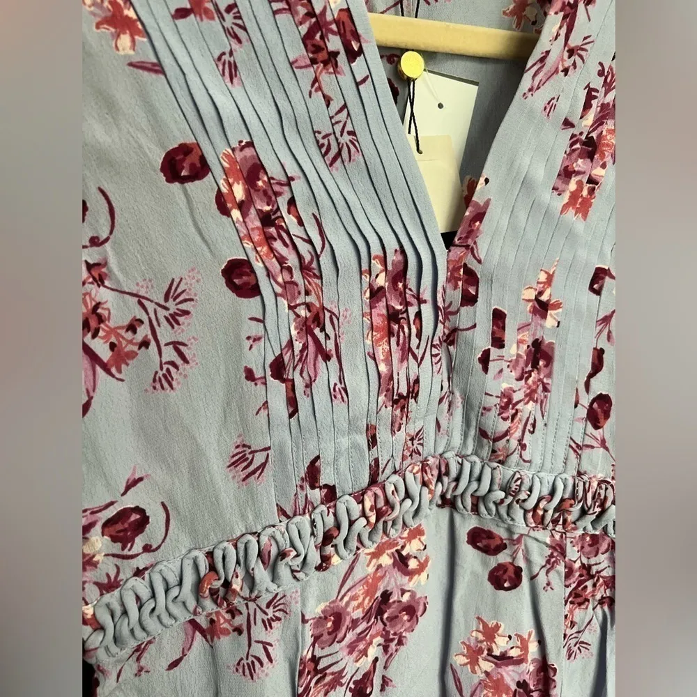 NWT byTiMo Periwinkle Midsummer Flowers Printed V - Image 7