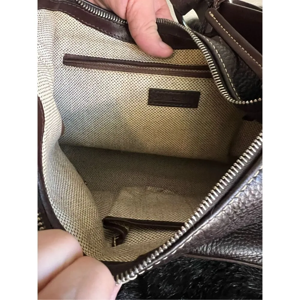 DOONEY &  BOURKE 1975 Small East West Hobo Shoulder Bag  Leather - Image 8