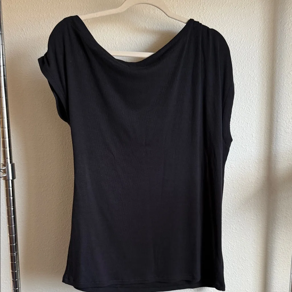 Threads 4 Thought XL Off shoulder Black Drape Blouse. - Image 7