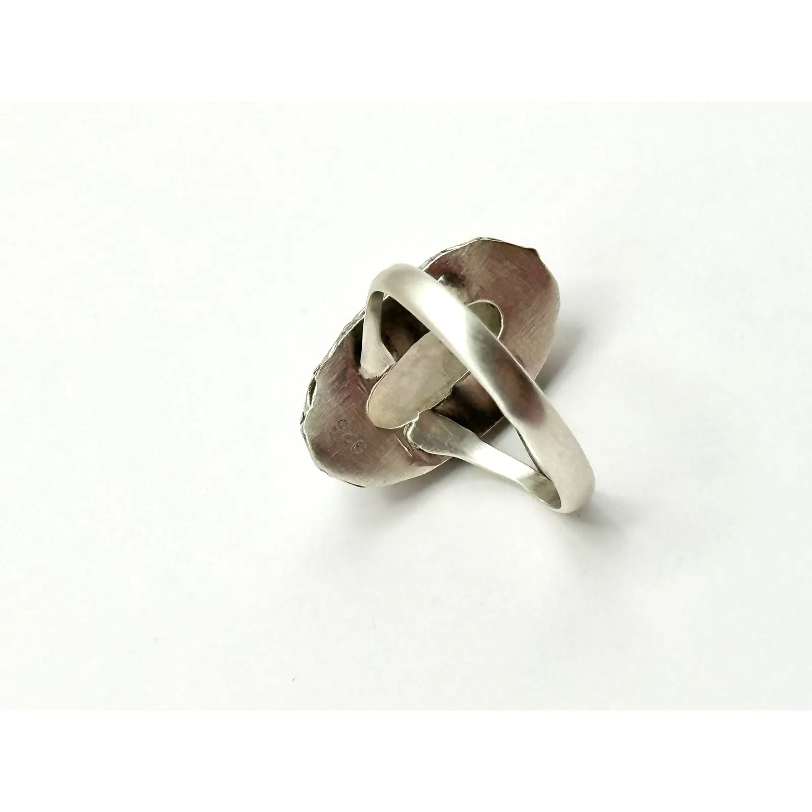 Rainbow Moonstone Sterling Silver Handmade Ring Size 8 - Image 5