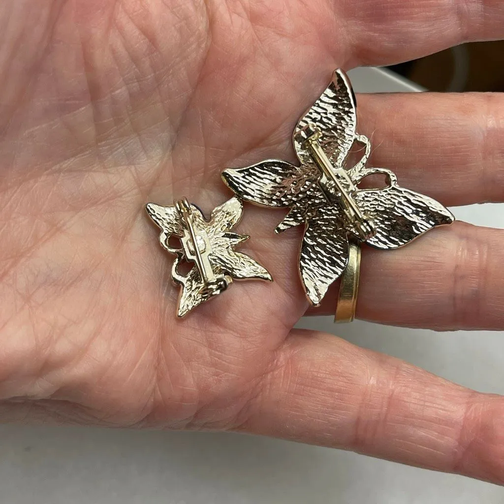 Vintage butterfly scatter pins. Hand painted Blue - Image 4