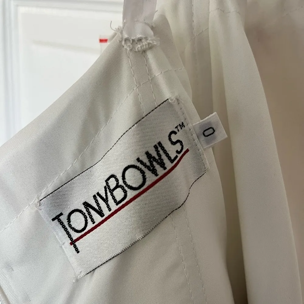 NWT Tony Bowls Black and Ivory Cocktail Dress Size 0 - Image 5