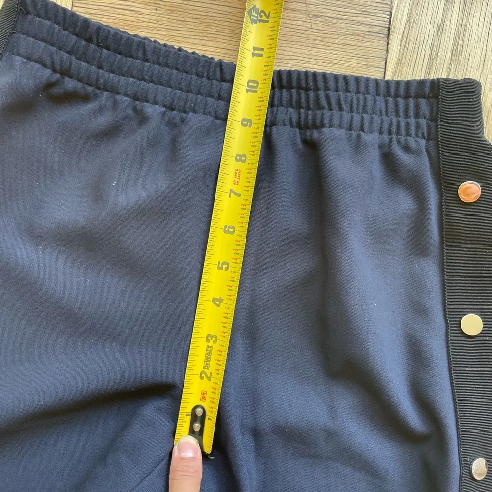 Maje NWT blue slim joggers w/ black contrast piping and chrome buttons Sz 38 - Image 6