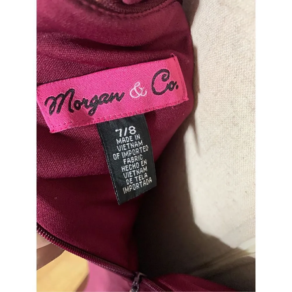 Morgan and Company beautiful burgundy/red dress size 7/8 Red - Image 4