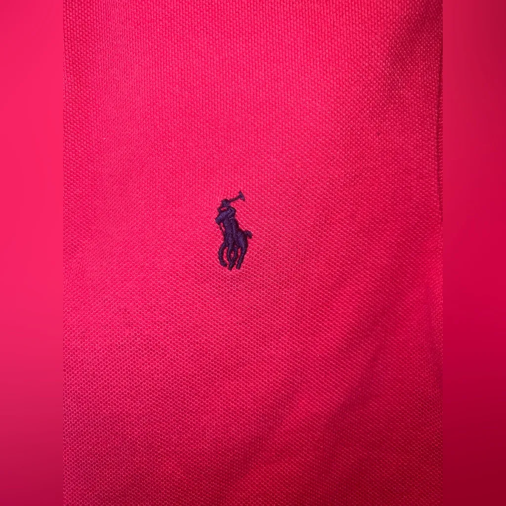 Polo Ralph Lauren Pink Custom Fit Polo Shirt Women’s M - Image 5
