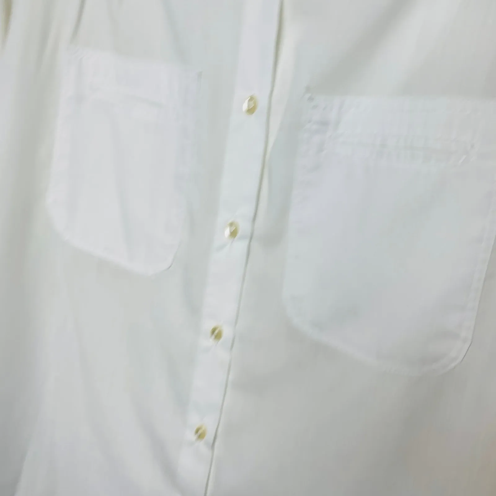 Vintage 90s White Button Front Blouse Handmade Sz Medium - Image 4