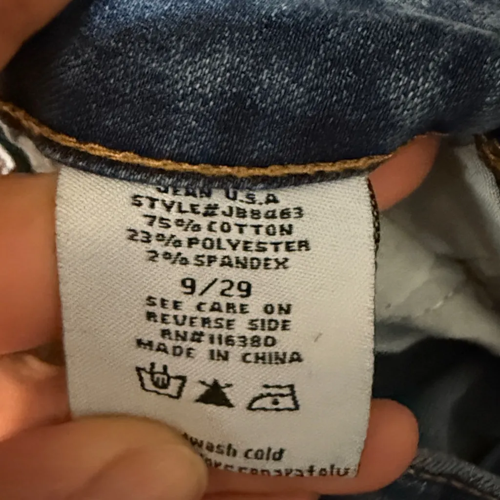 Judy Blue Dark Wash Distressed Mid Rise Skinny Fit Jeans Size 9/29 - Image 5