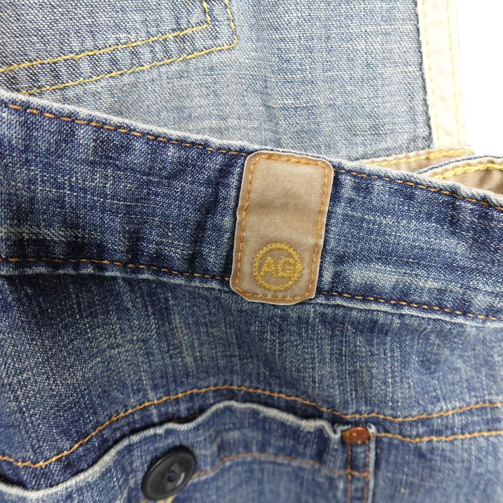 Vintage Y2K AG Adriano Goldschmied Denim Jean Skirt Overalls Skirtall size 32R - Image 6