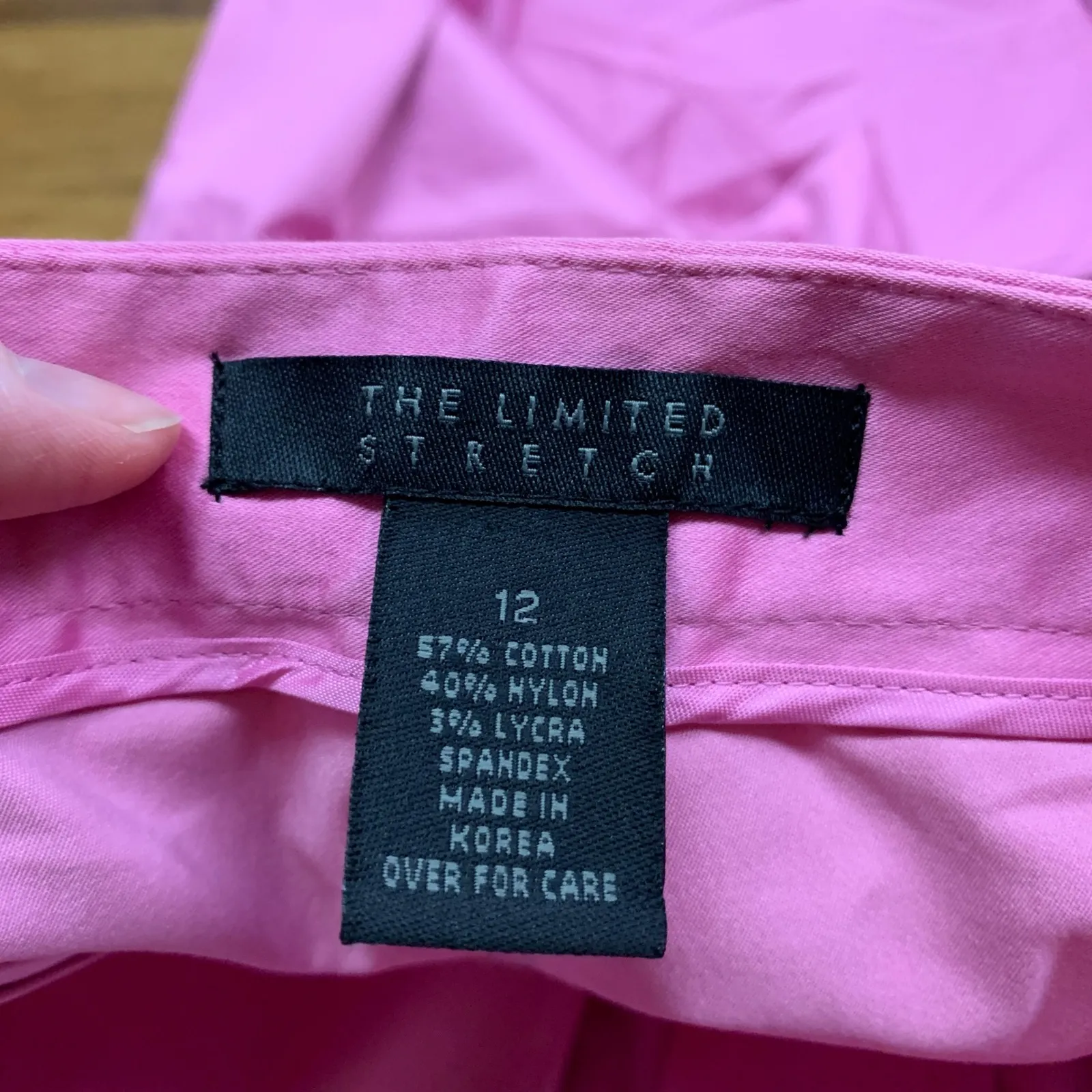 The Limited Stretch Pink High Rise Cropped‎ Cuffed Ankle Career Dress Pants 12 - Image 5