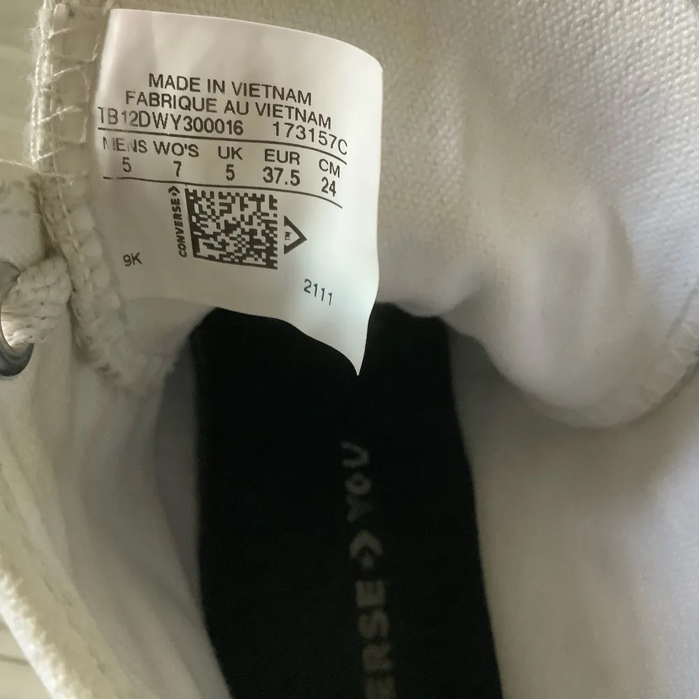 all star YOU platform leather black & white colorblock hi top sneakers - Image 7