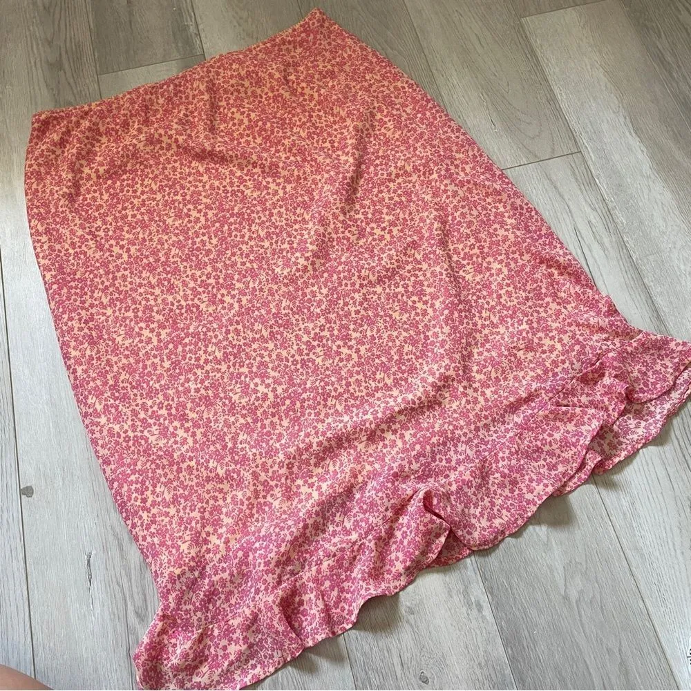 Target Wild Fable Floral Midi Skirt Pink (XLarge) peasant fairy cottagecore - Image 5
