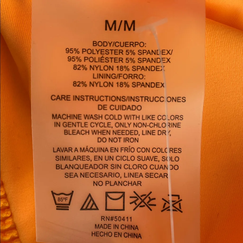 Dry Goods Cyn & Luca Orange Textured Bikini Set Size undefined - Image 6