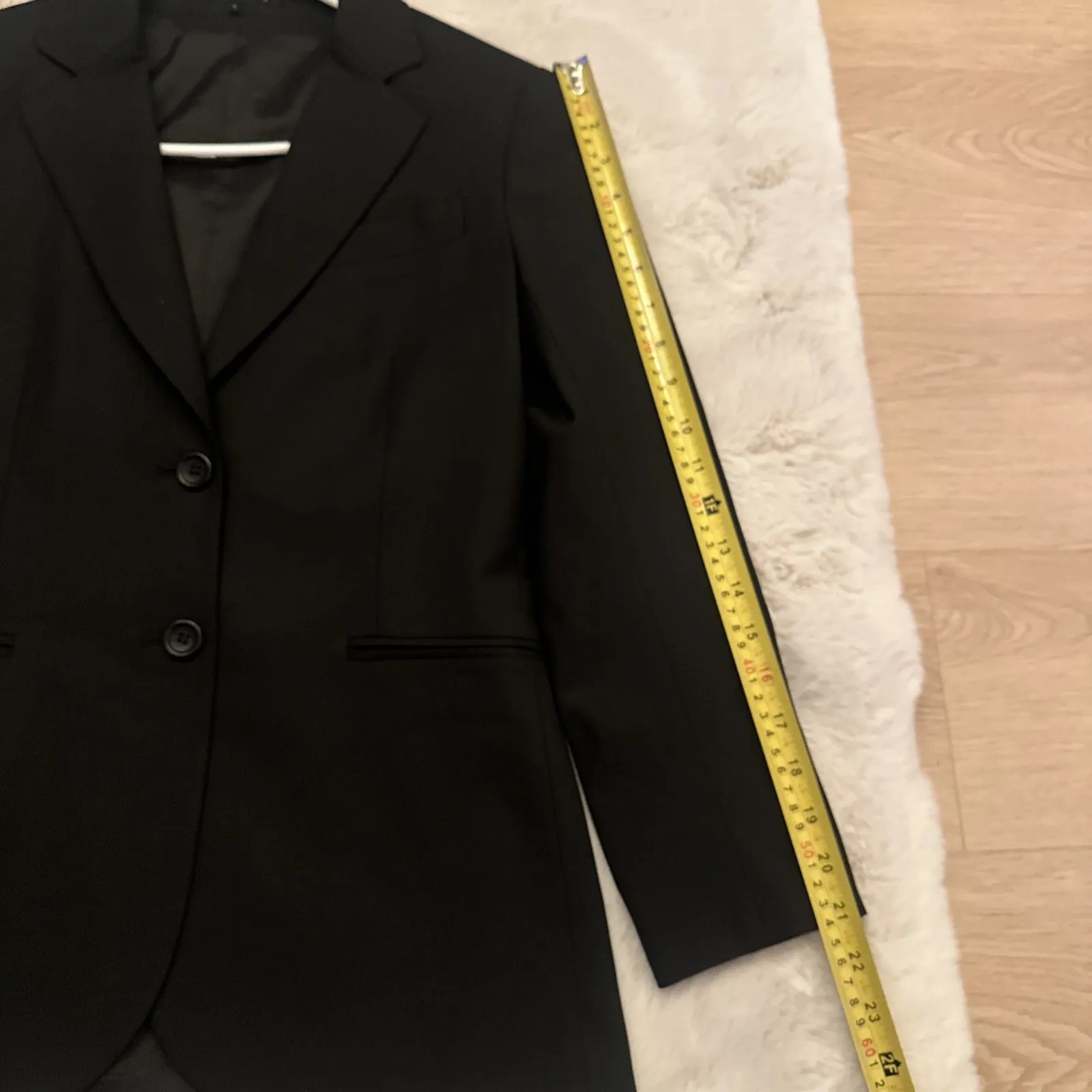 Theory Gabe  Blazer Jacket Black One Button 4 Stretch‎ Wool Classic - Image 6