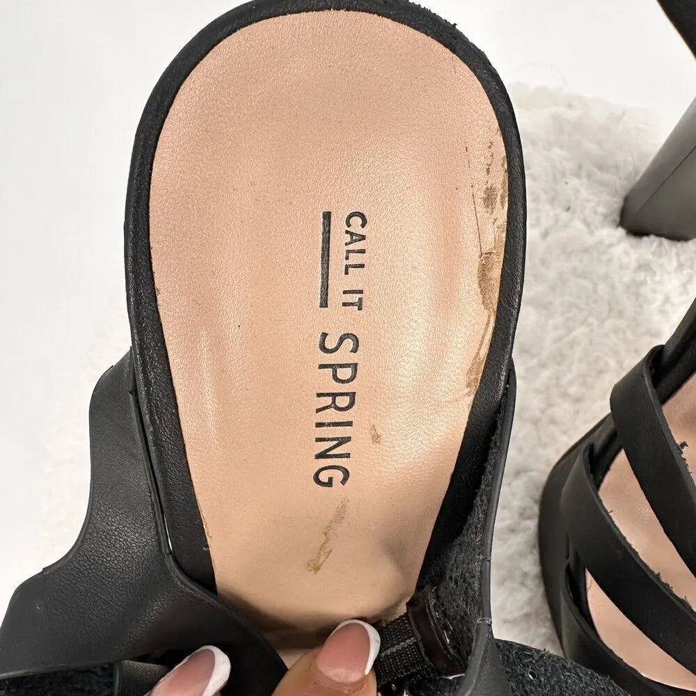 Call It Spring Black Platform Heels Sandals ‎ Size US 7.5 - Image 8