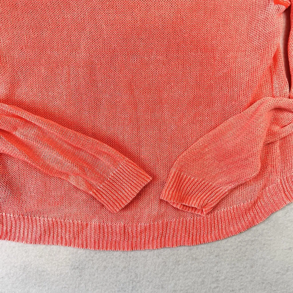 J Crew Oversized 100% Linen Pullover Women Small Long Sleeves Beach Travel Pink - Image 5