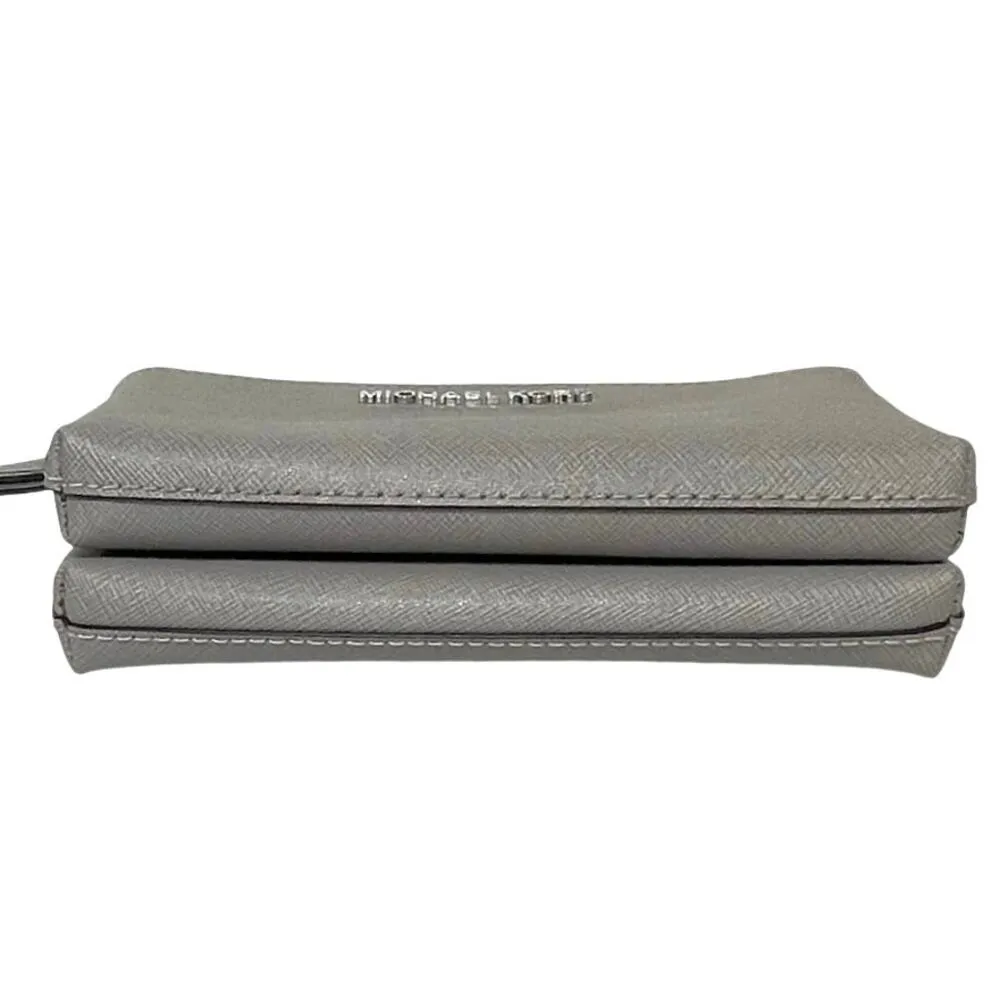 NWOT MICHAEL KORS Women’s Gray Double Zip Wallet Wrislet - Image 4
